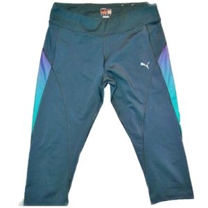 Puma Capris Size Large Gray and Blue GREAT BUY